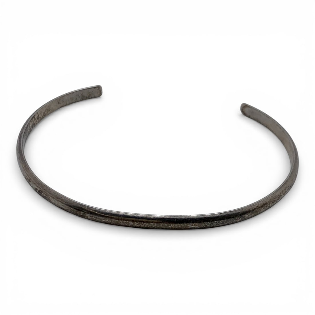 Silver Cuff Bracelet: Tests Silver - 2 1/4" Inside Width - 5.4 Grams