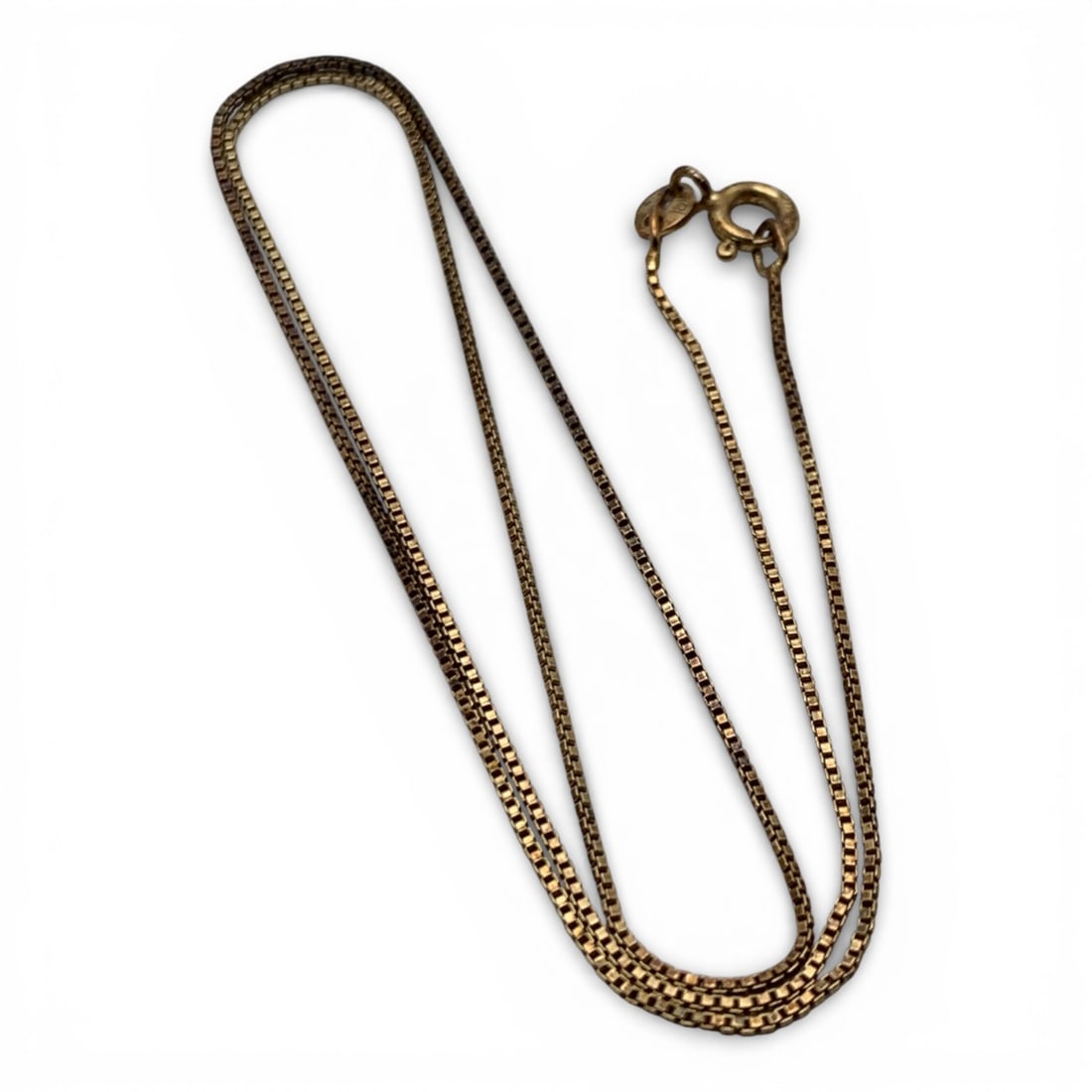 Sterling Silver Gold Tone Box Chain Necklace (1 of 3)