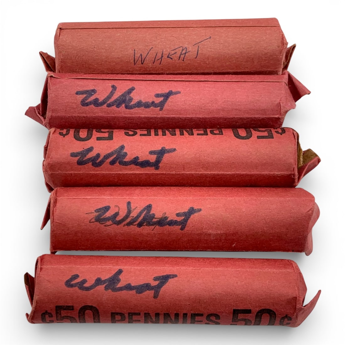 5 Rolls Of Wheat Pennies: See Photos