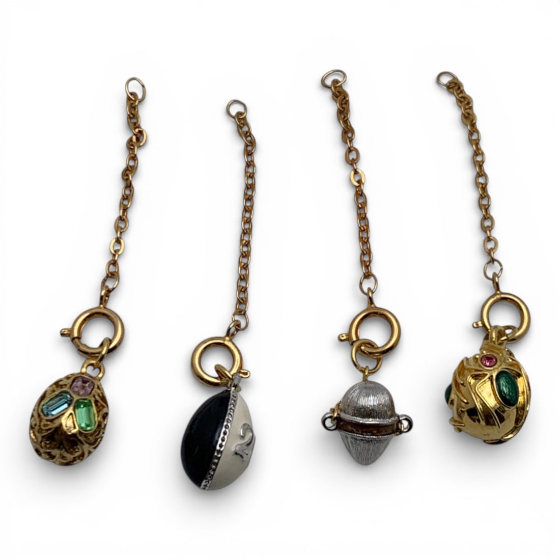 Group Of 4 Costume Fashion Egg Charms: See Photos