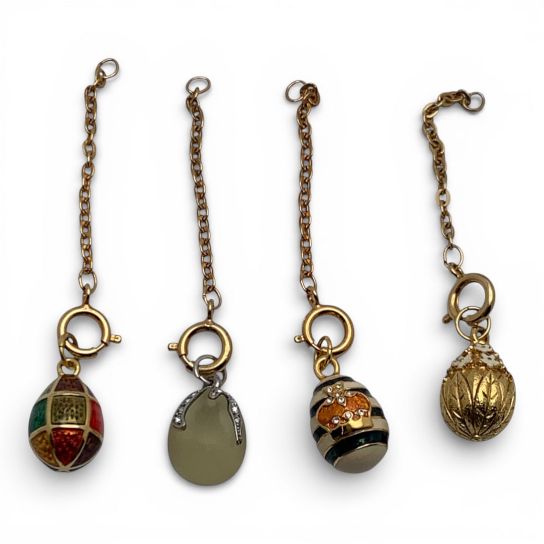 Group Of 4 Costume Fashion Egg Charms: See Photos