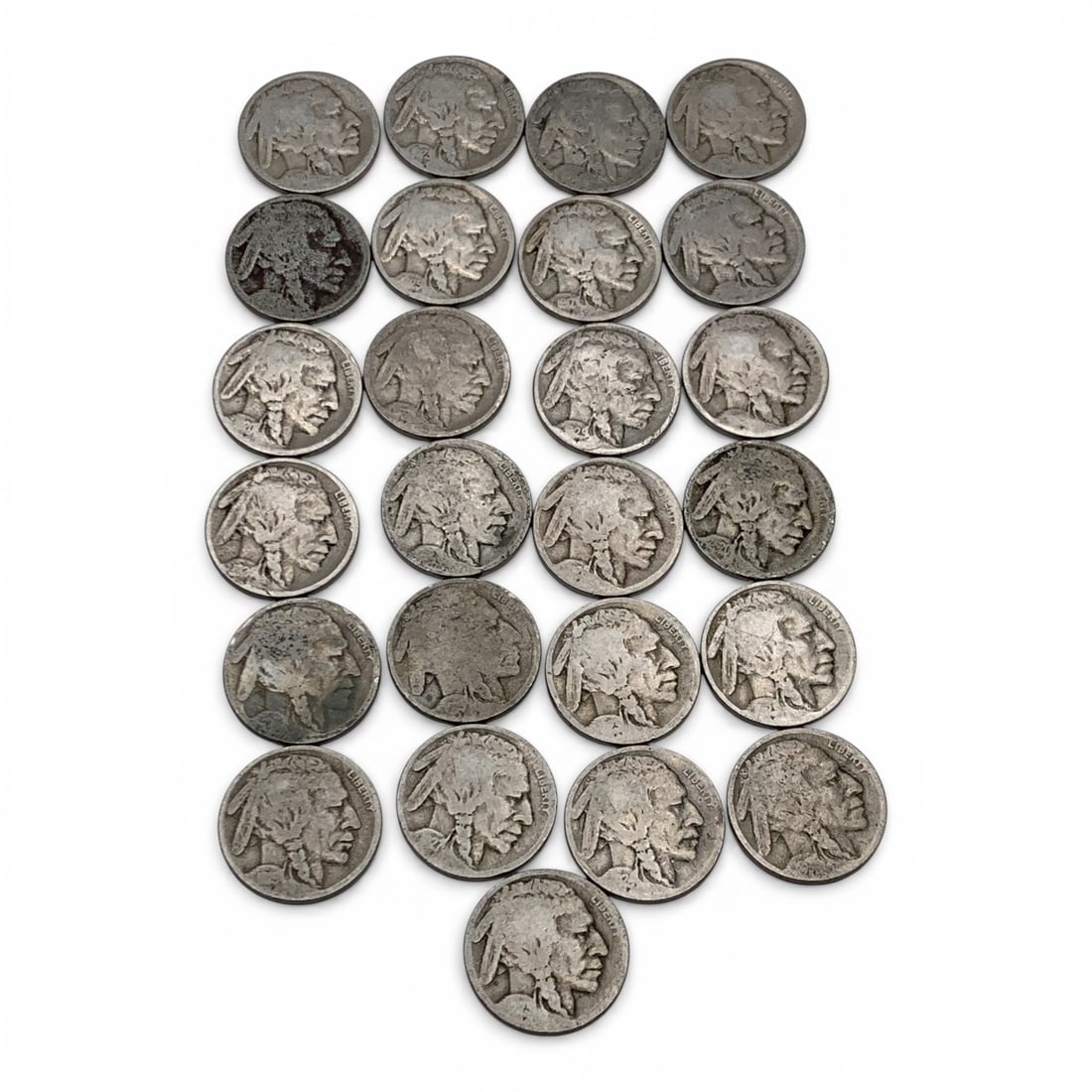 Bag Of 25 Buffalo Nickels: See Photos