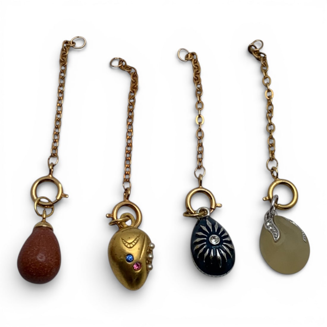 Group Of 4 Costume Fashion Egg Charms: See Photos