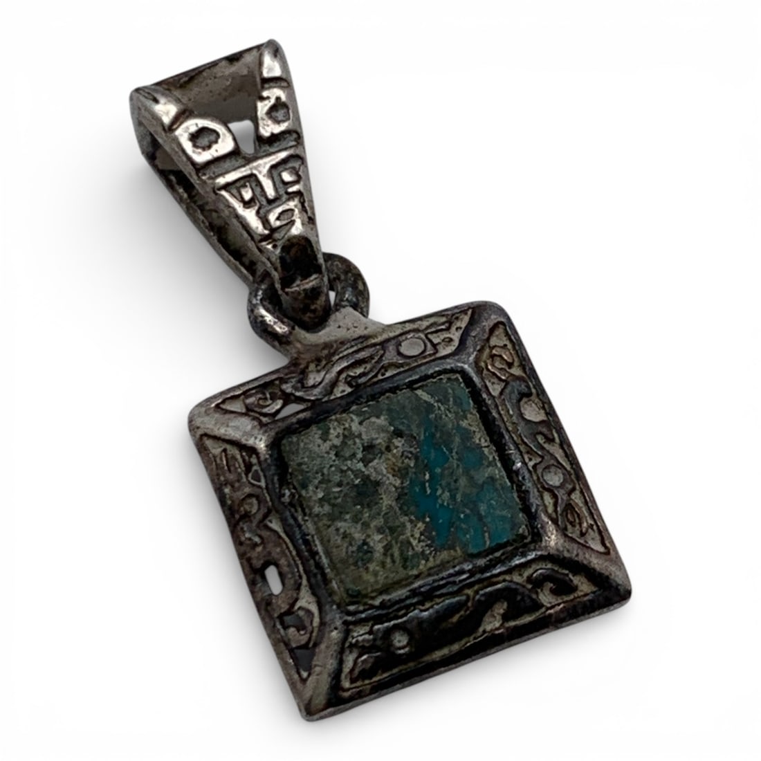 Silver Pendant: Tests Silver - 7/8" Long - 1.8 Grams