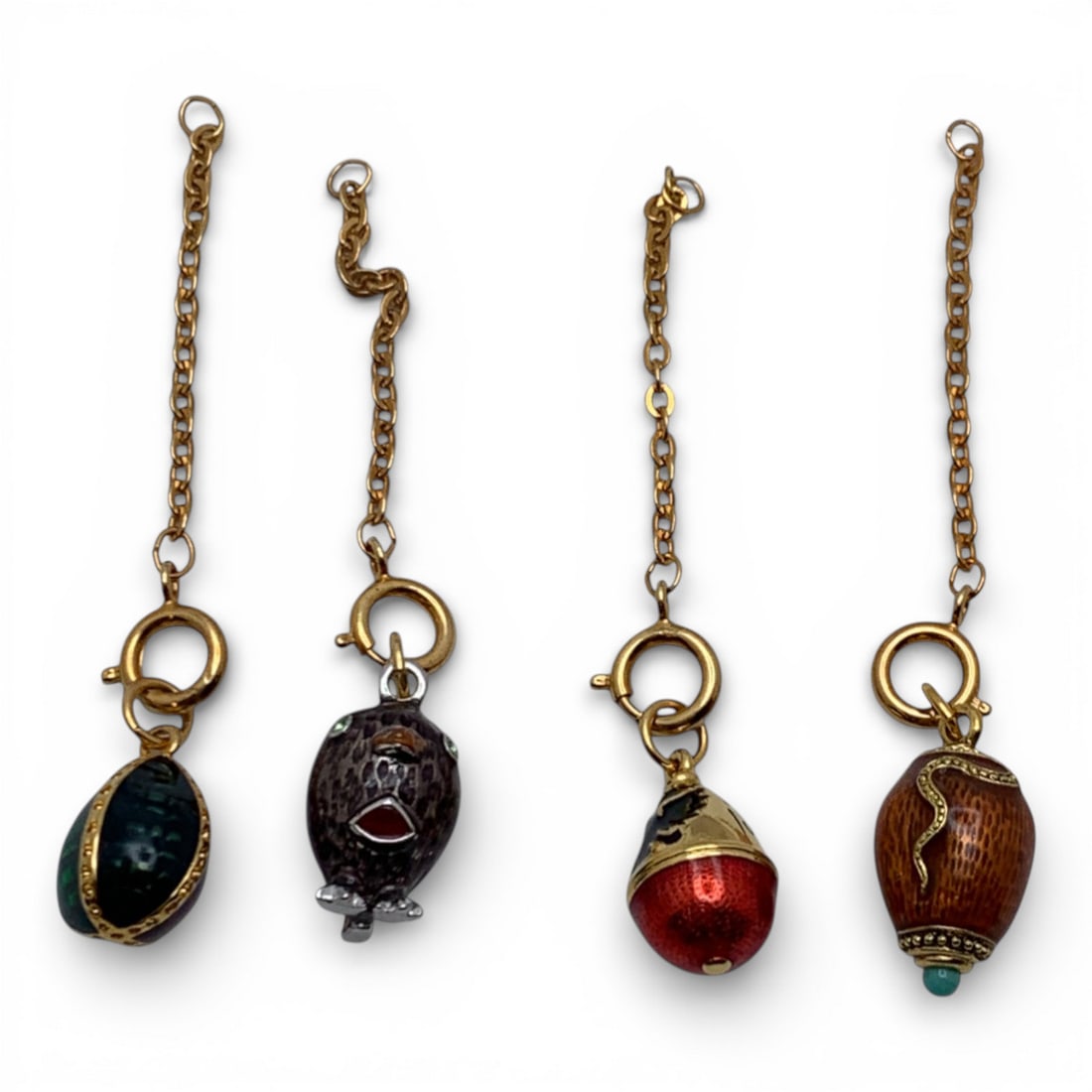 Group Of 4 Costume Fashion Egg Charms: See Photos