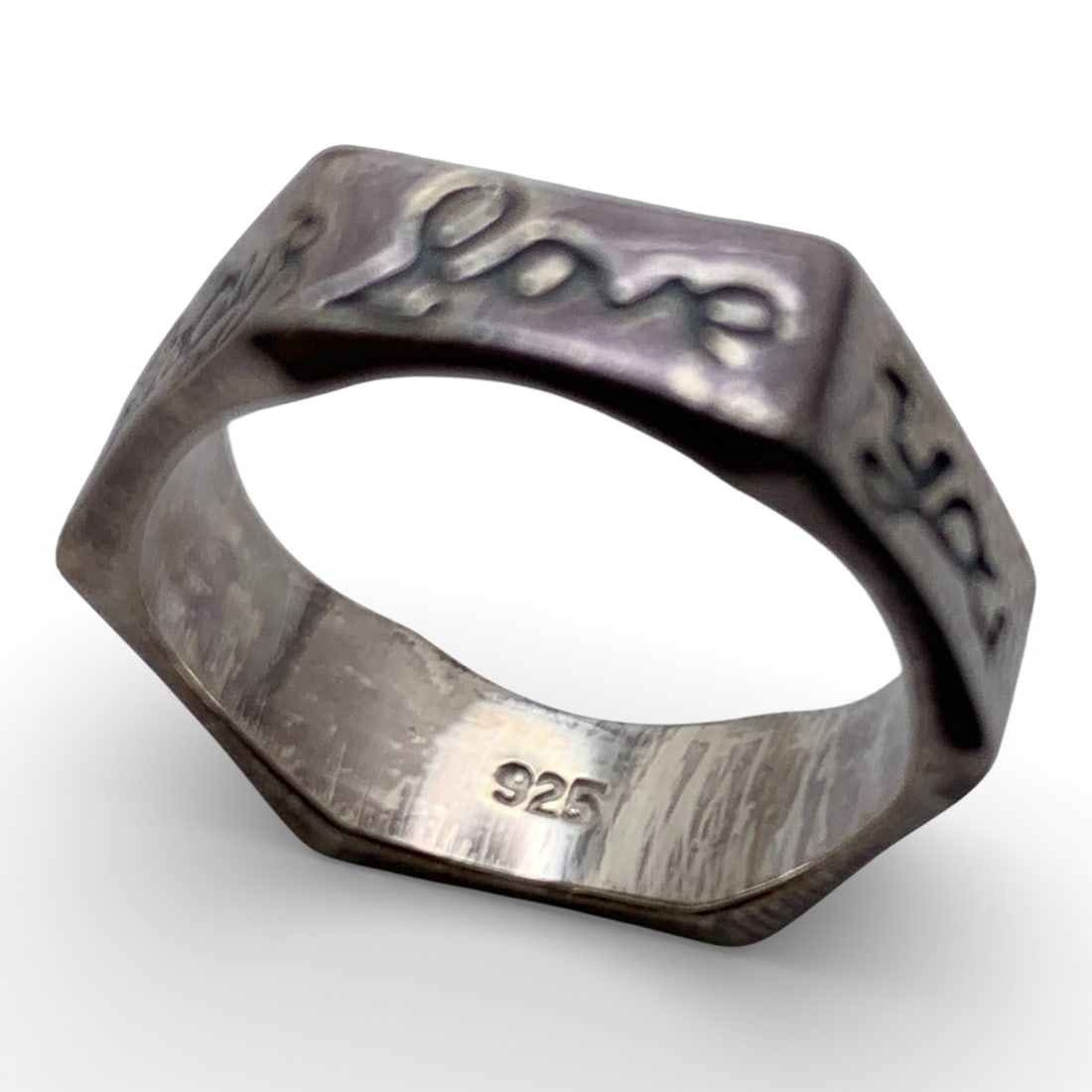 Sterling Silver Love Ring - 5