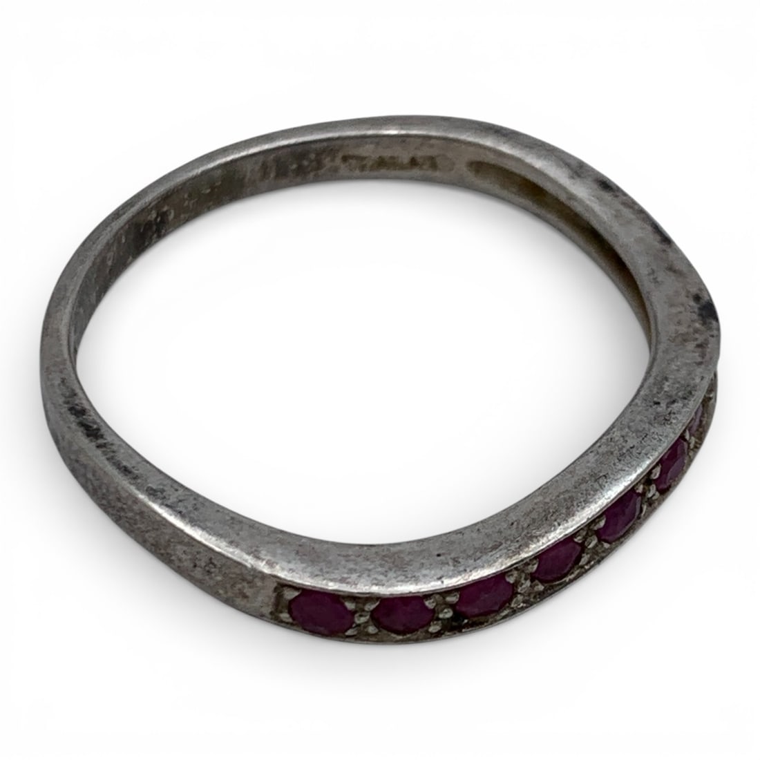 Sterling Silver & Ruby Ring - 3