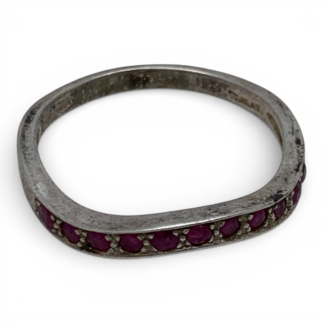 Sterling Silver & Ruby Ring - 4