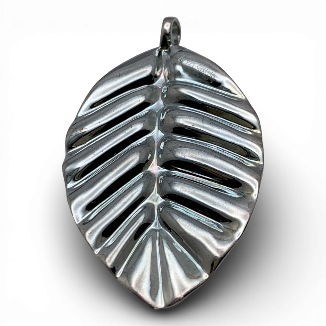 Sterling Silver Leaf Pendant - 2