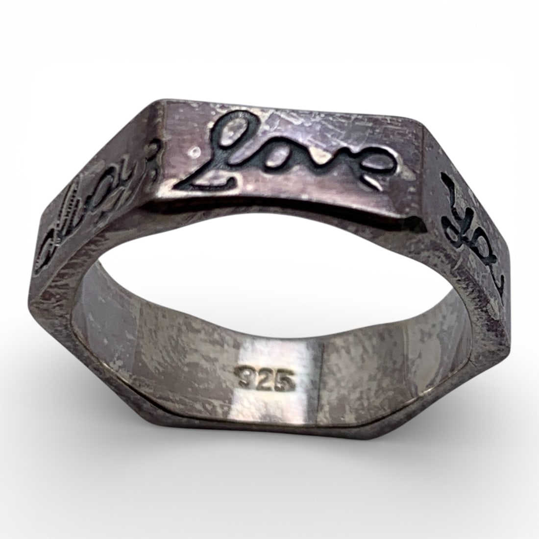Sterling Silver Love Ring - 4