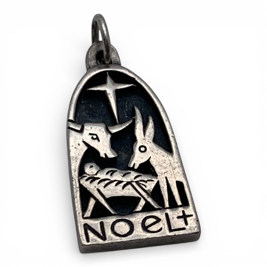 Sterling Silver Religious Pendant: Marked Sterling - 1 1/4" Long - 5.4 Grams