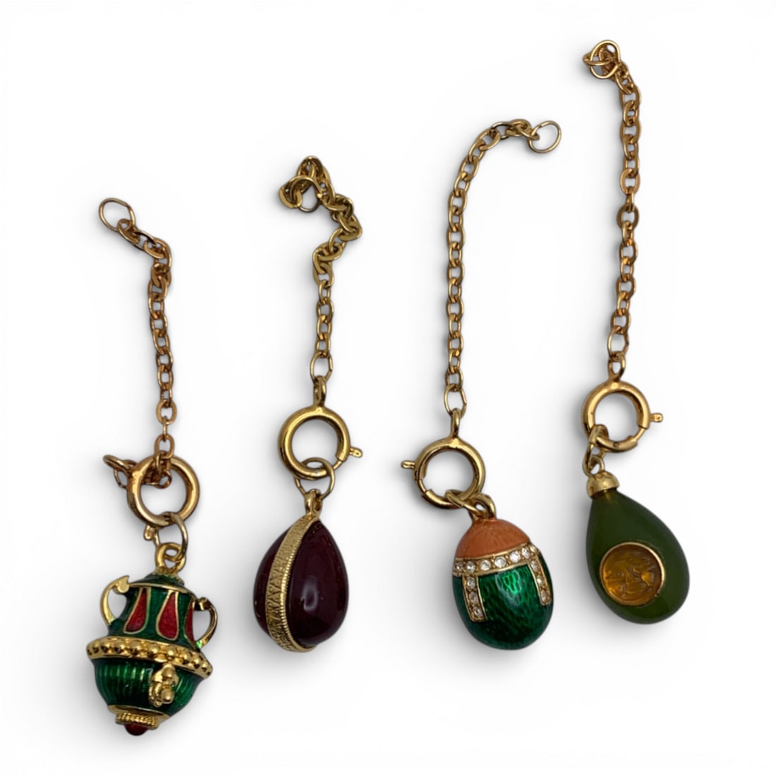 Group Of 4 Costume Fashion Egg Charms: See Photos