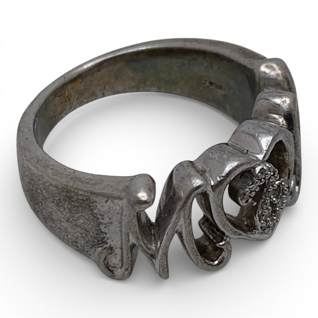 Sterling Silver " Mom " Ring - 14