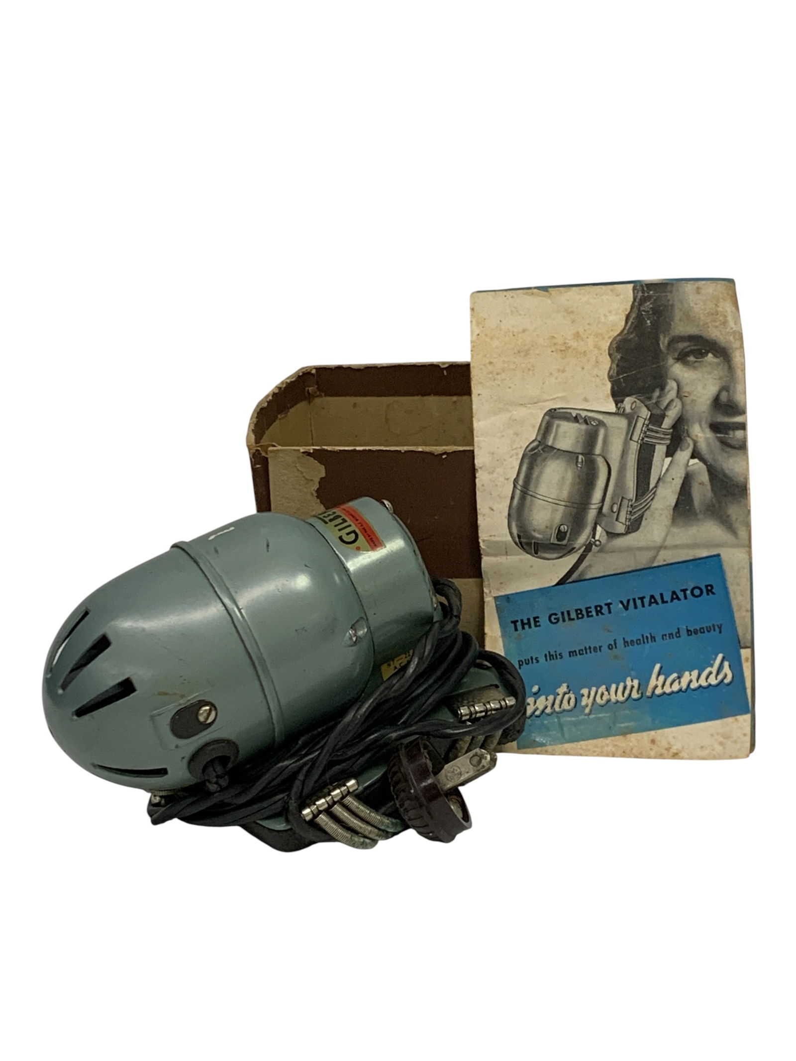 Vintage Gilbert Vitalator Massager: Gilbert, Made By The A. C. Gilbert Co - 6" Length Includes Original Advertisement Papers
