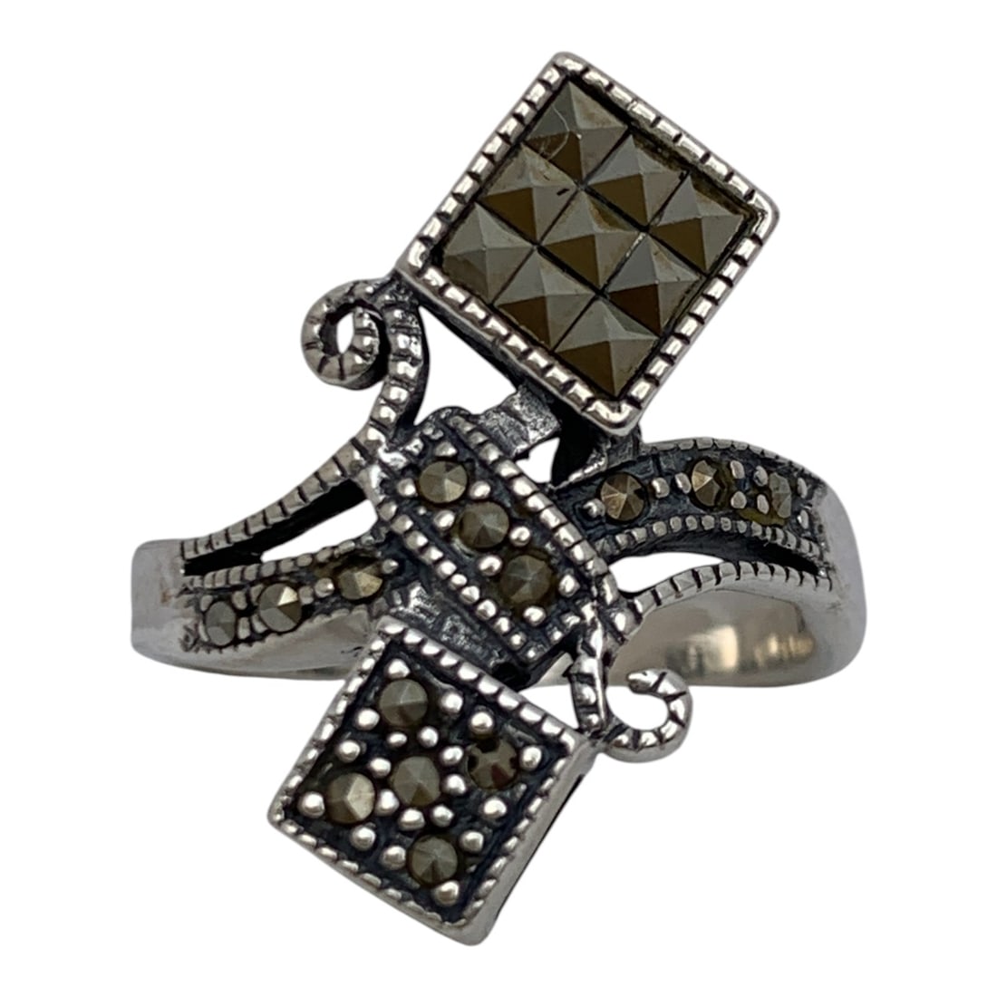 Sterling Silver & Marcasite Ring (1 of 6)