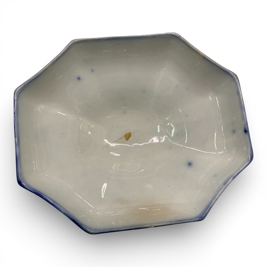 Flow Blue Ironstone Covered Serving Tureen - 7