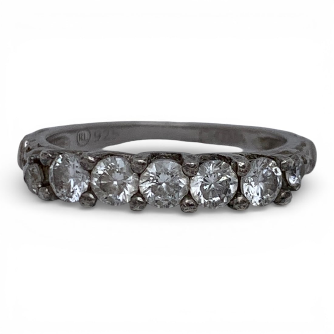 Sterling Silver Ring With Clear Stones (1 of 5)