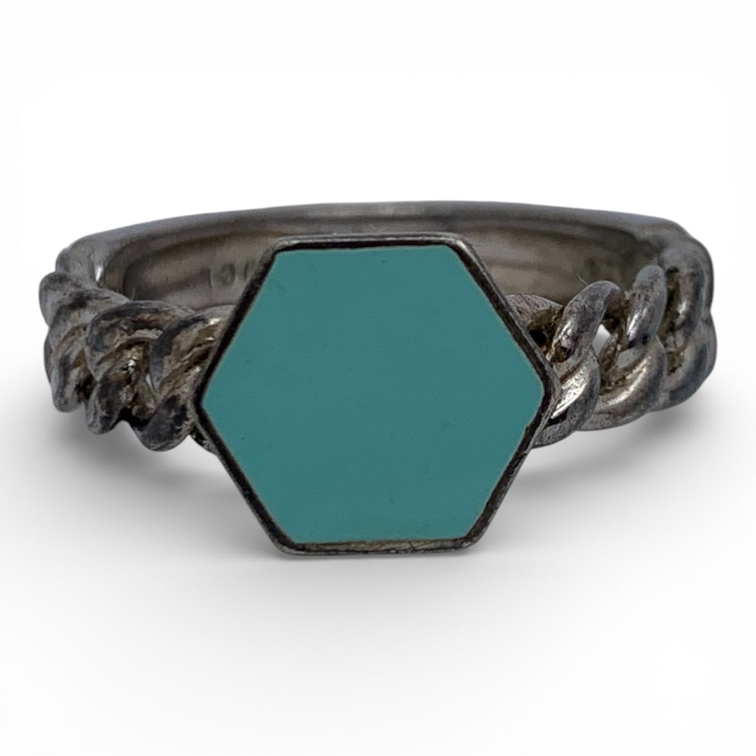 Sterling Silver & Blue Stone Ring (1 of 6)