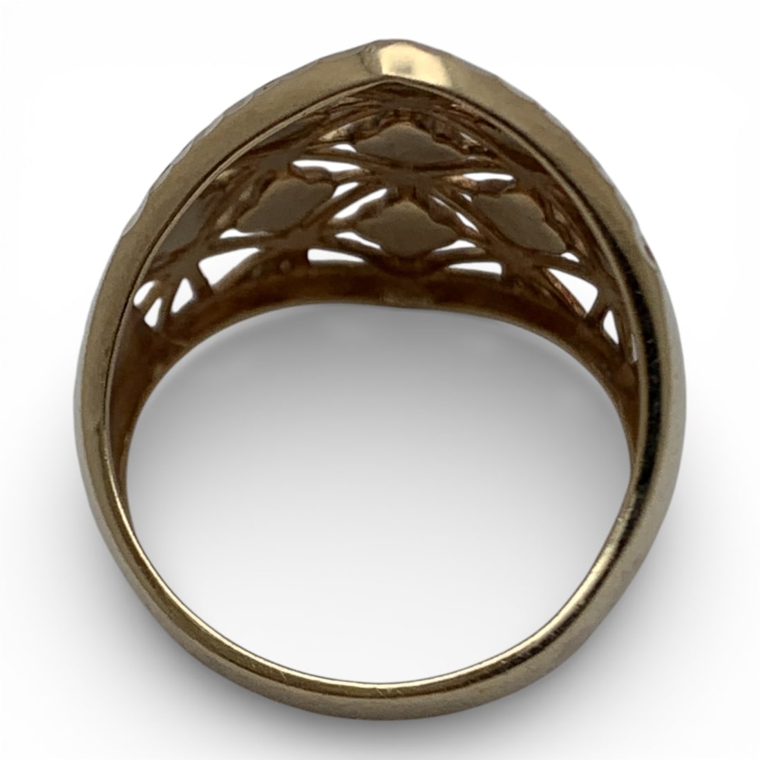 14k Yellow Gold Enameled Ring - 4