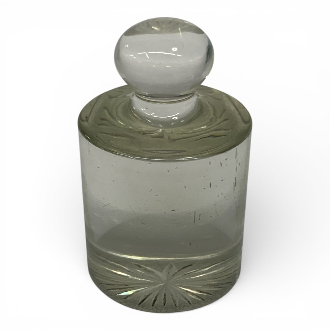 Vintage Glass Balance Scale Calibration Weight: 3 1/2" Tall