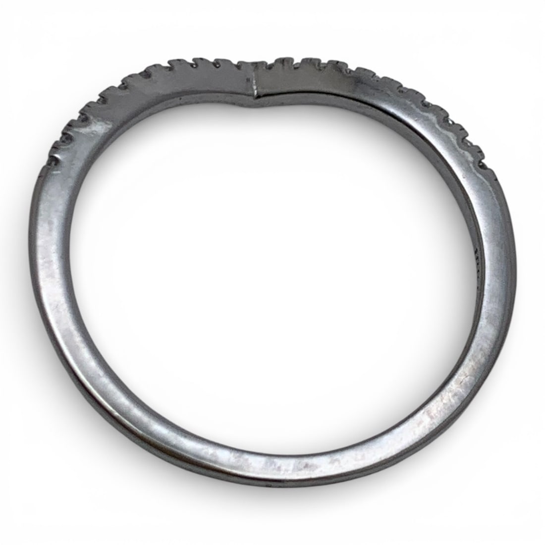 Sterling Silver Ring With Clear Stones - 2