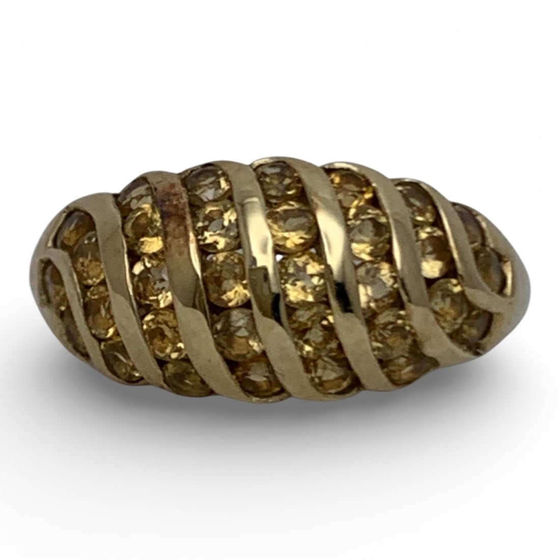 14k Yellow Gold & Yellow Tourmaline Ring: Marked 14k - Size 7 - 2.1 DwtGemstones Tested With Presidium Gem Tester Il - Berners Does Not Guarantee Authenticity Of Gemstones