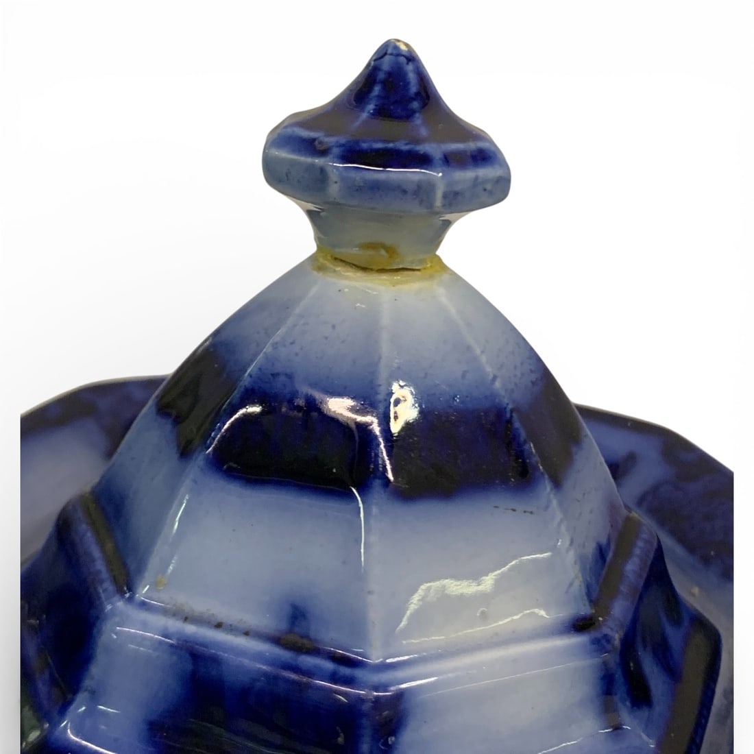 J. Wedgwood Chapoo Ironstone Flow Blue Sugar Bowl - 5