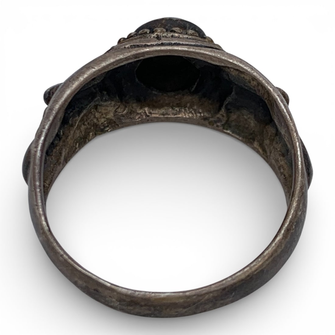 Sterling Silver & Blue Stone Ring - 2