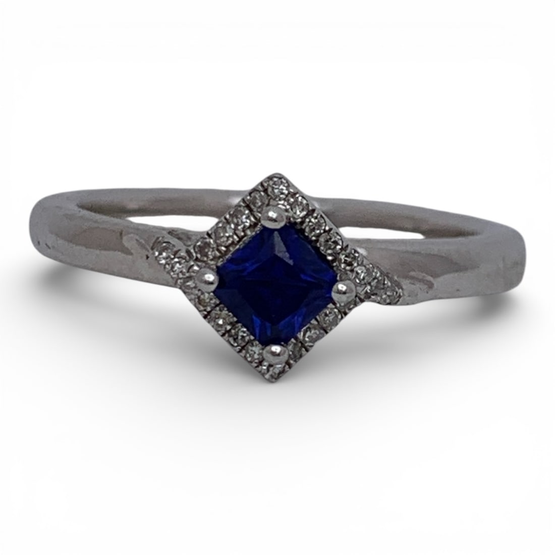 Sterling Silver Ring With Blue & Clear Stones (1 of 20)