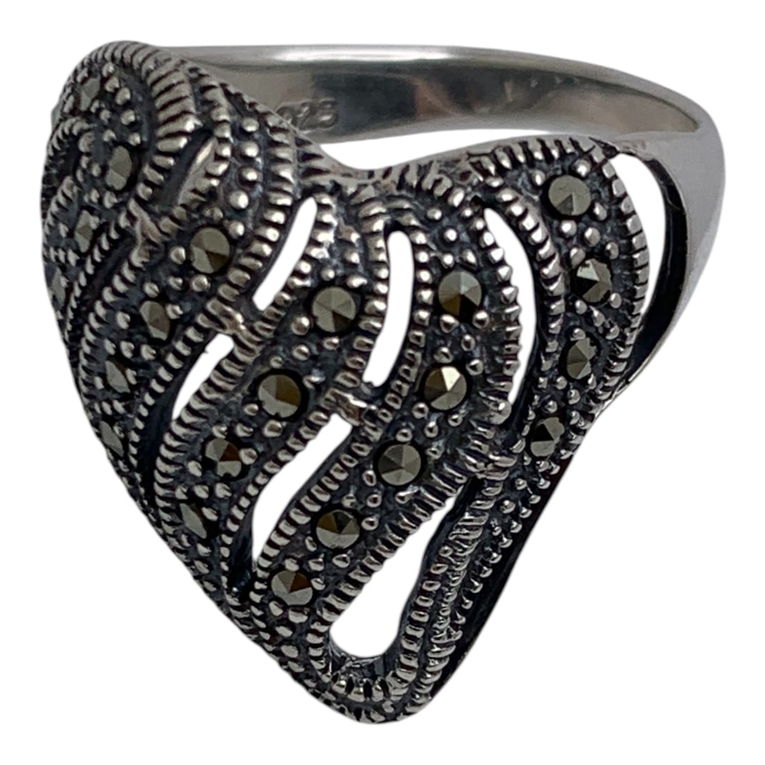 Sterling Silver & Marcasite Ring (1 of 5)