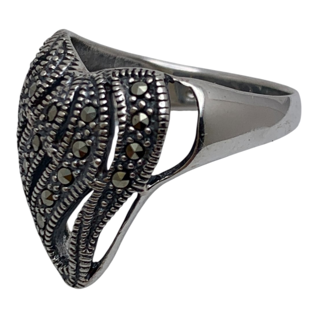 Sterling Silver & Marcasite Ring - 3