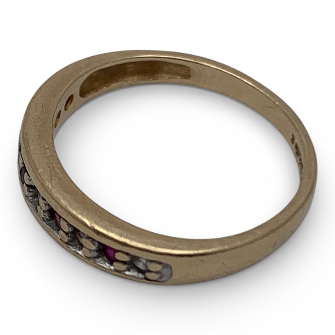 14k Yellow Gold Diamond & Ruby Ring - 3