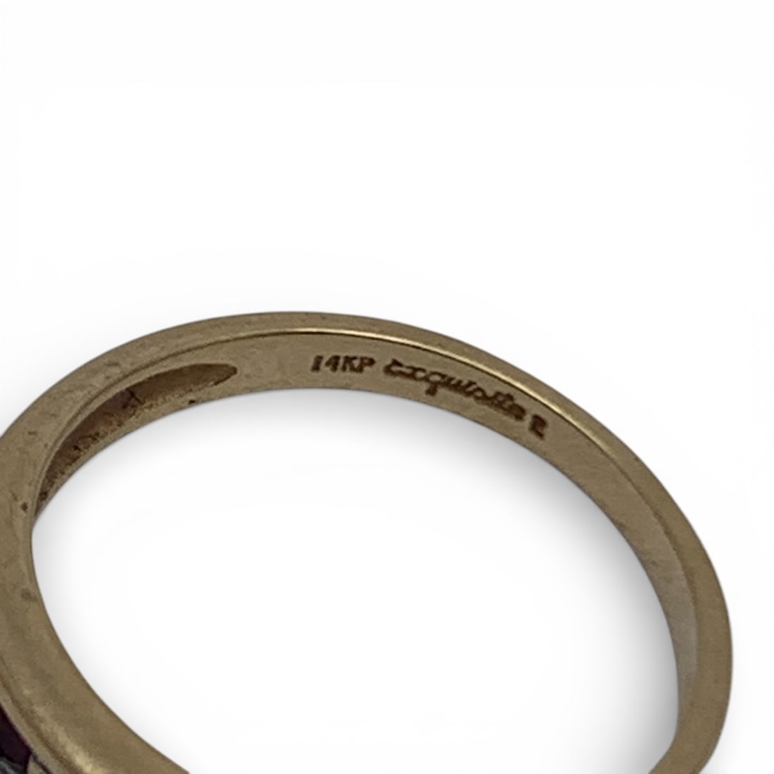 14k Yellow Gold Diamond & Ruby Ring - 6