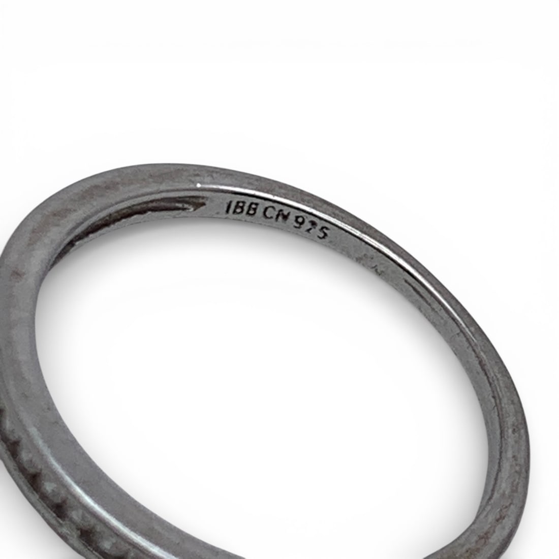 Sterling Silver Ring With Clear Stones - 6