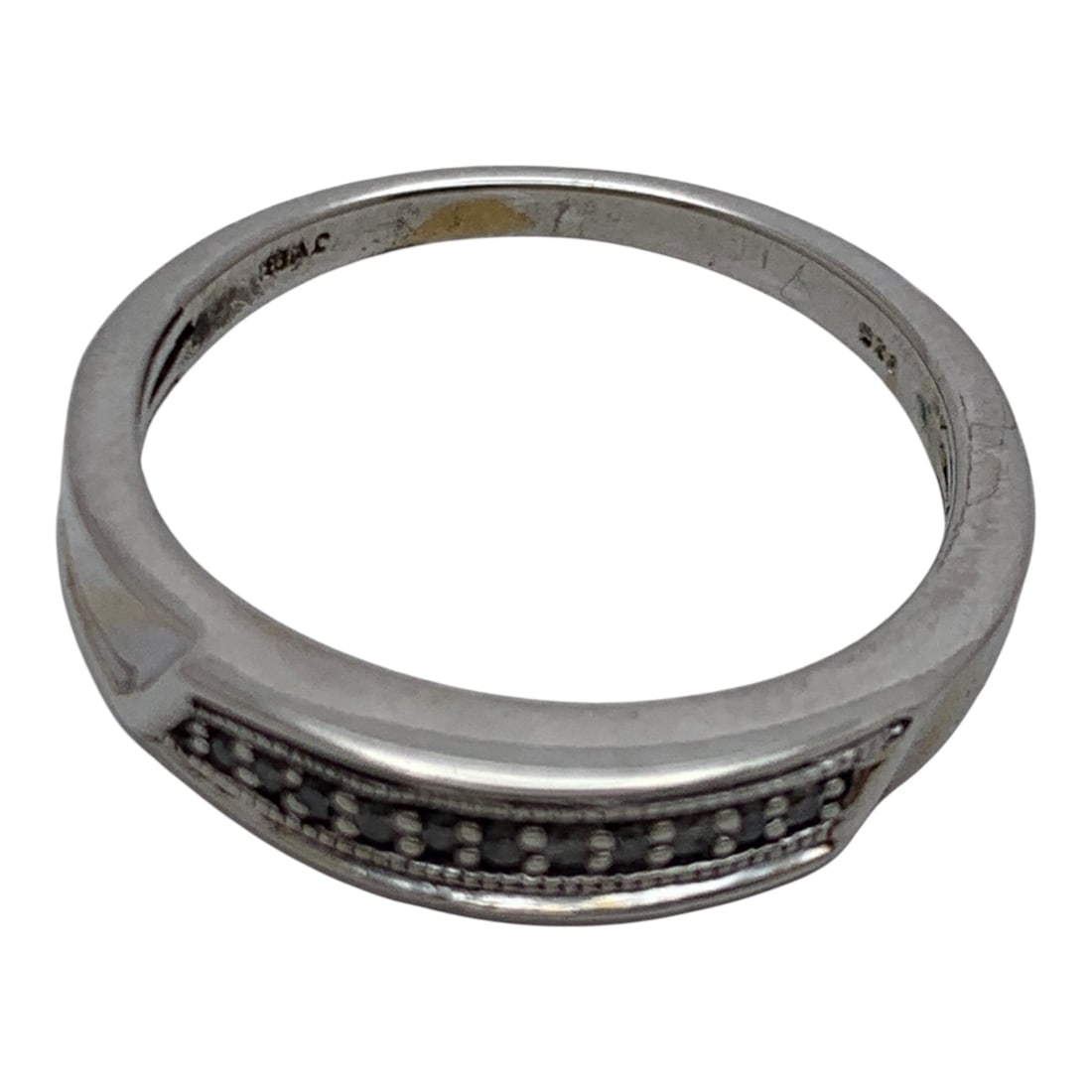 Sterling Silver Ring With Clear Stones - 5