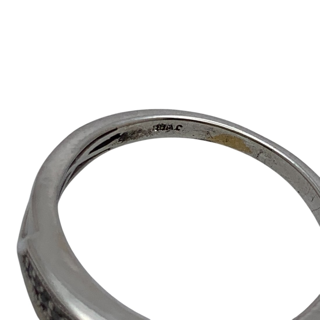 Sterling Silver Ring With Clear Stones - 6