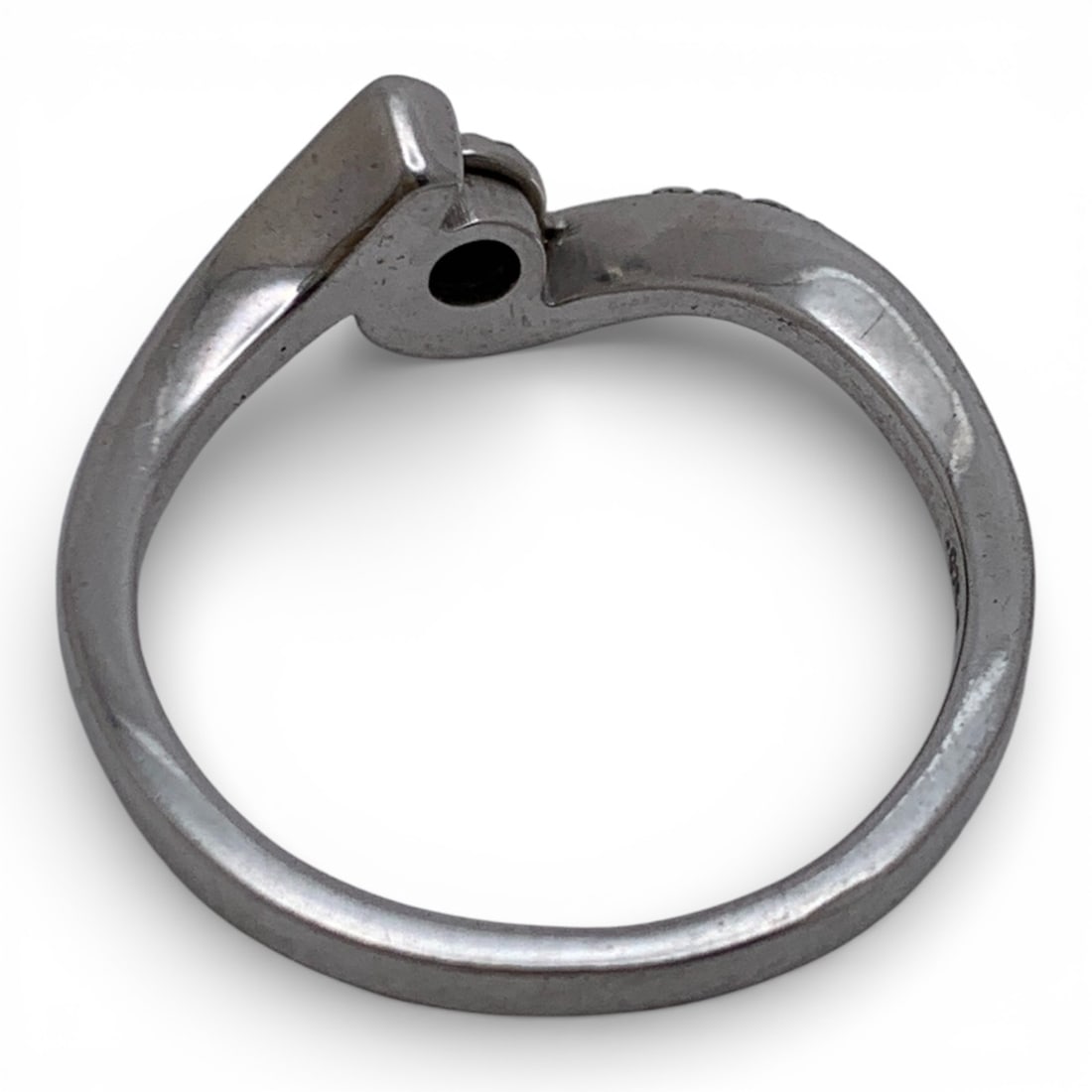 Sterling Silver & Black Stone Ring - 2