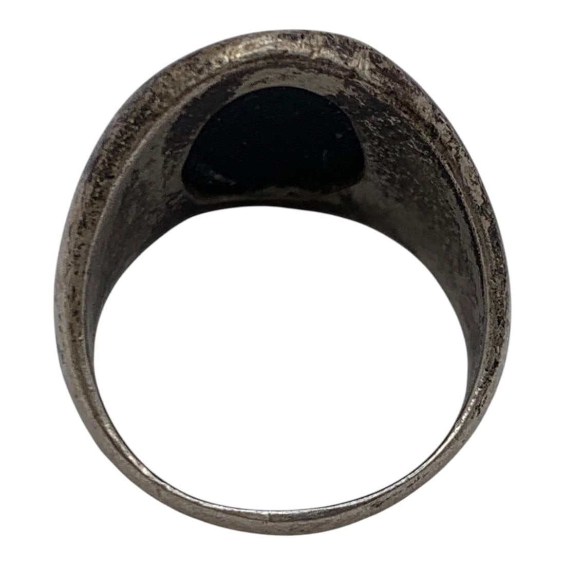 Sterling Silver & Black Stone Ring - 2