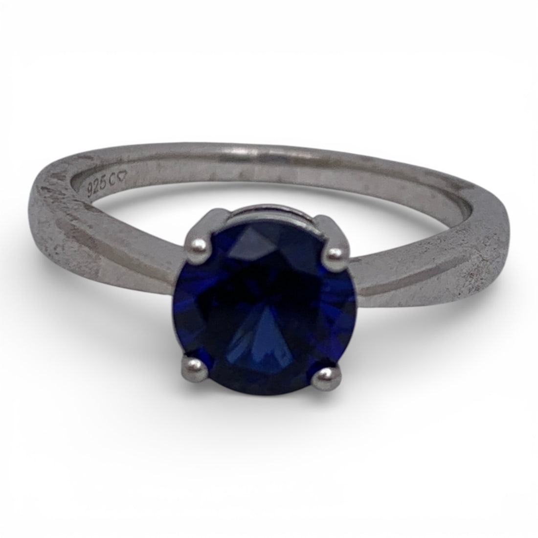 Sterling Silver & Blue Stone Ring (1 of 6)