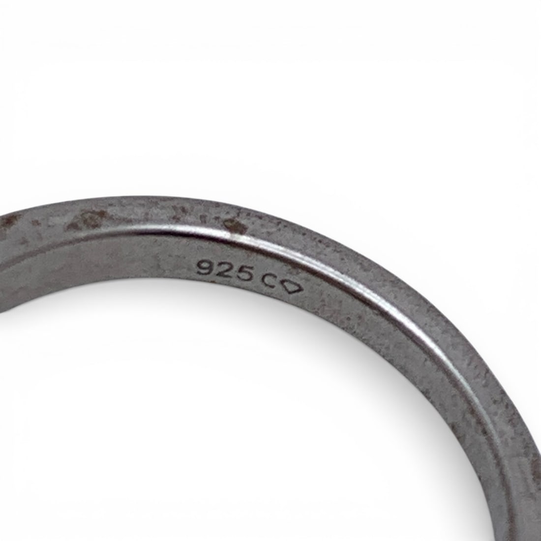 Sterling Silver & Blue Stone Ring - 6