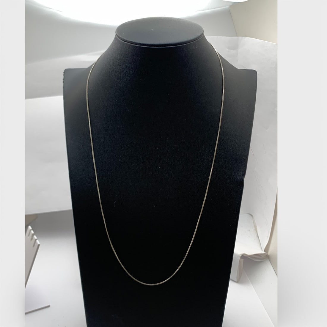 Sterling Silver Box Chain Necklace - 4