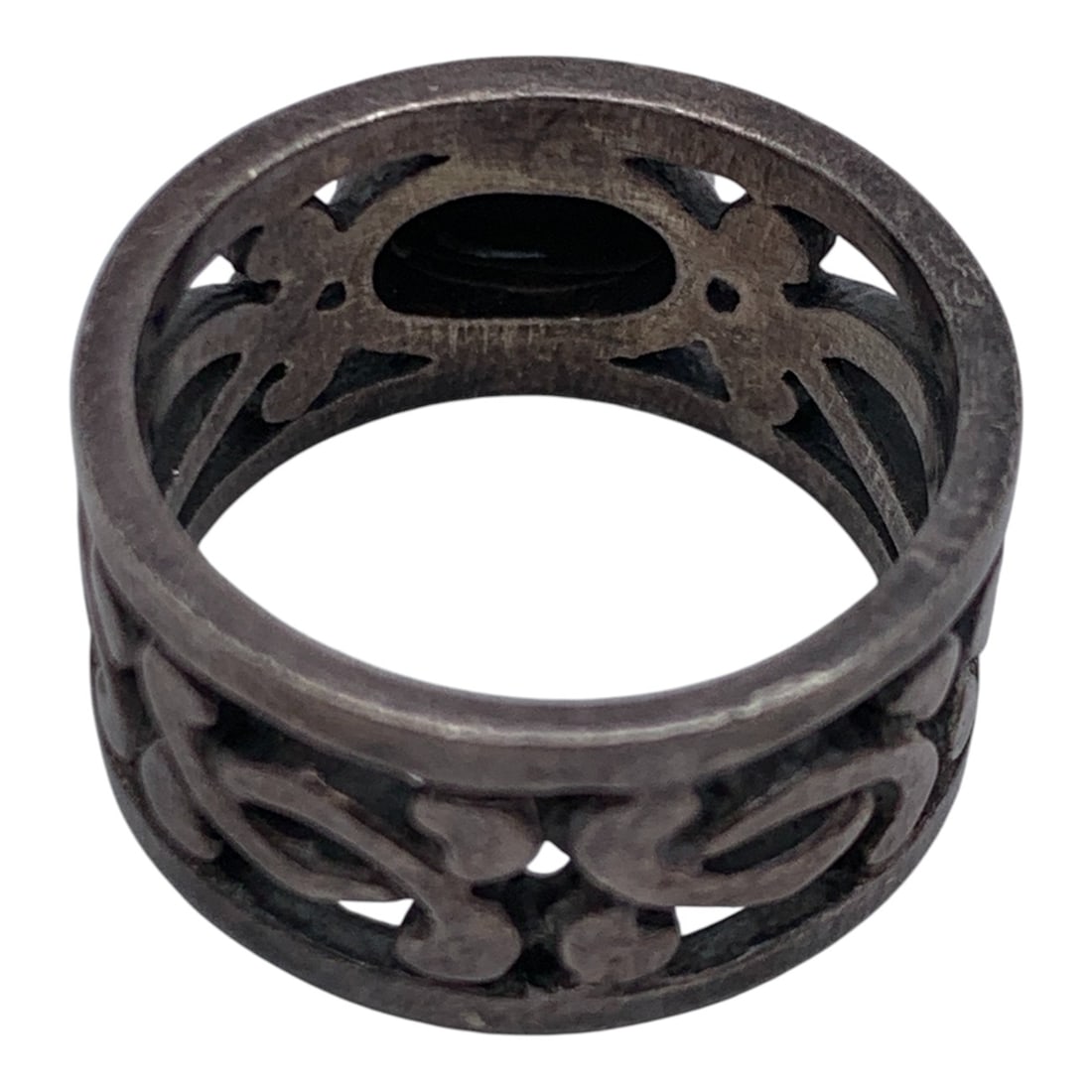 Sterling Silver & Black Stone Ring - 2