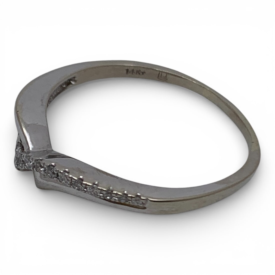 14k White Gold & Diamond Ring - 3