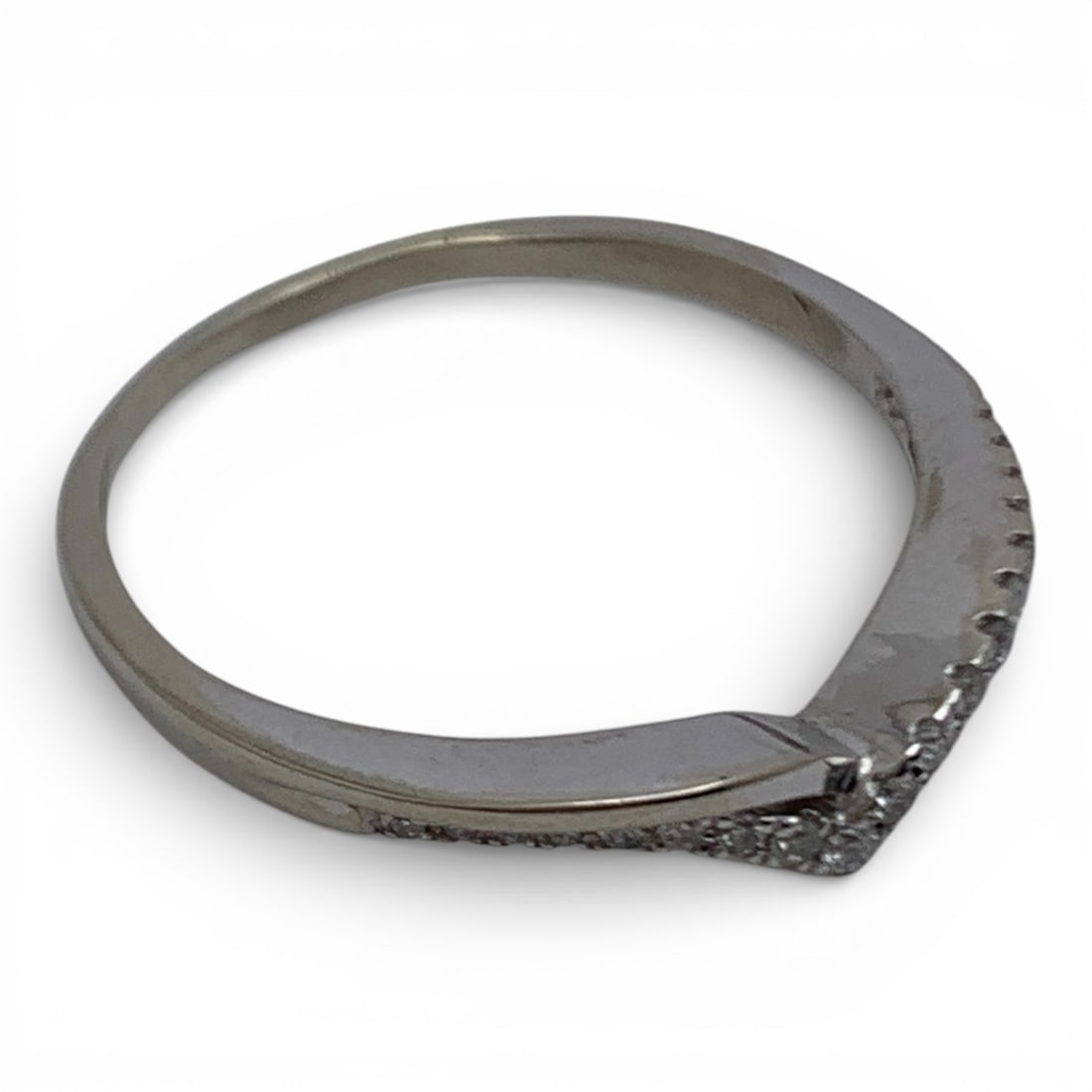 14k White Gold & Diamond Ring - 4