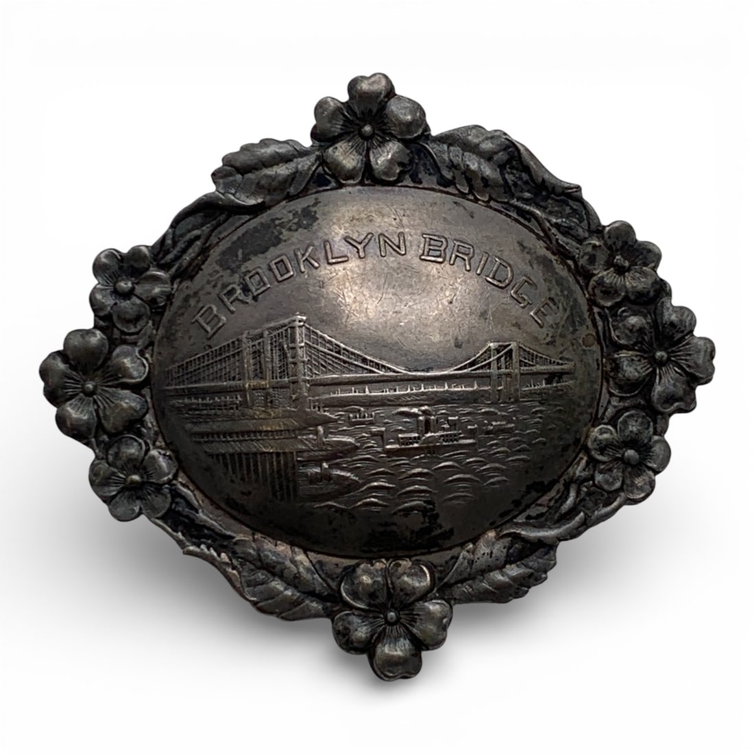 Sterling Silver "brooklyn Bridge" Pin: Marked Sterling - 2" Long - 10.7 Grams