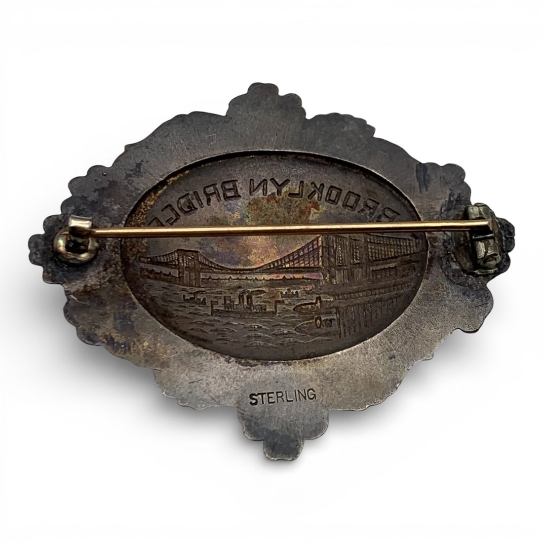 Sterling Silver "brooklyn Bridge" Pin - 2