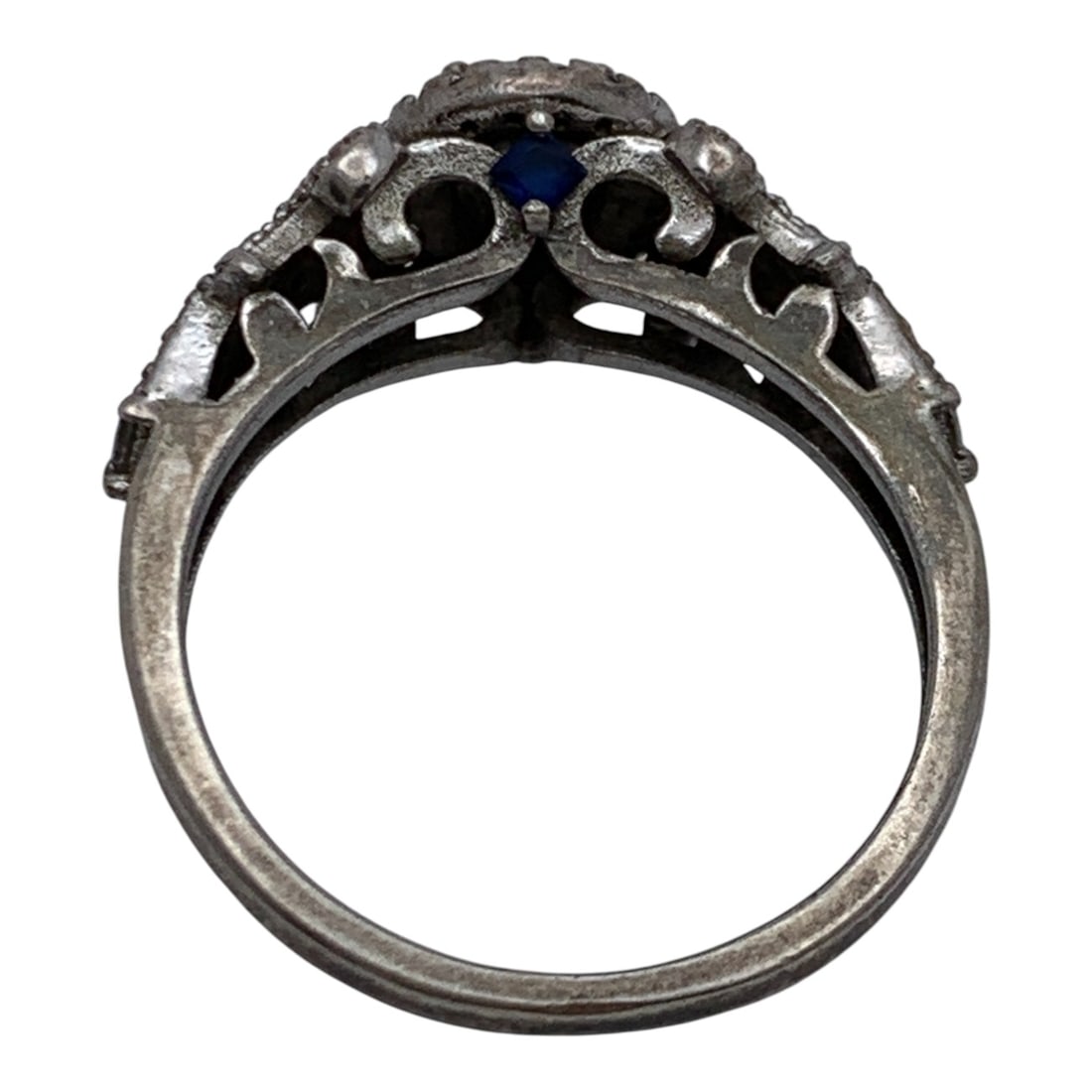 Sterling Silver Ring With Clear Stones - 2