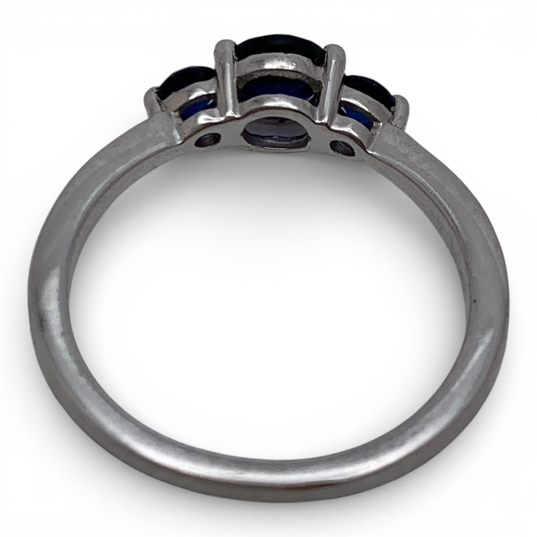 Sterling Silver Ring With Blue Stones - 2