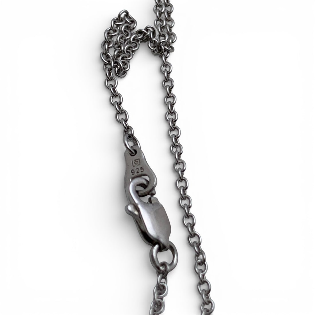 Sterling Silver Necklace With Clear Stone - 3