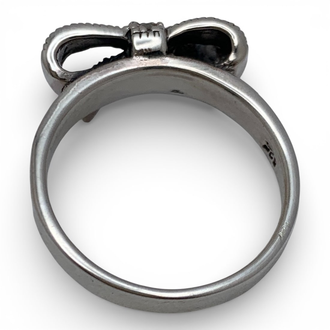 Sterling & Marcasite Bow Design Ring - 2